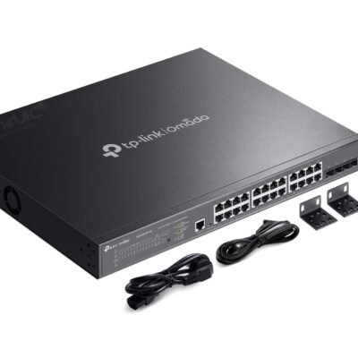 (SG3428XPP-M2)  Switch Omada L2+ de 24 puertos a 2.5G y 4 SFP+ a 10G, con 16 PoE+ y 8 PoE++