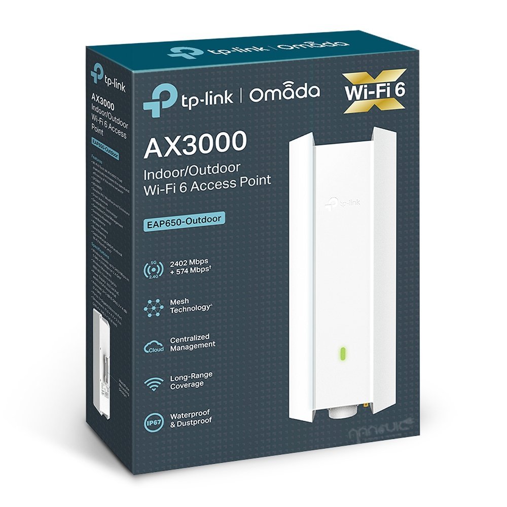 (EAP650-Exterior) <br> Punto de acceso WiFi 6 para interiores/exteriores AX3000