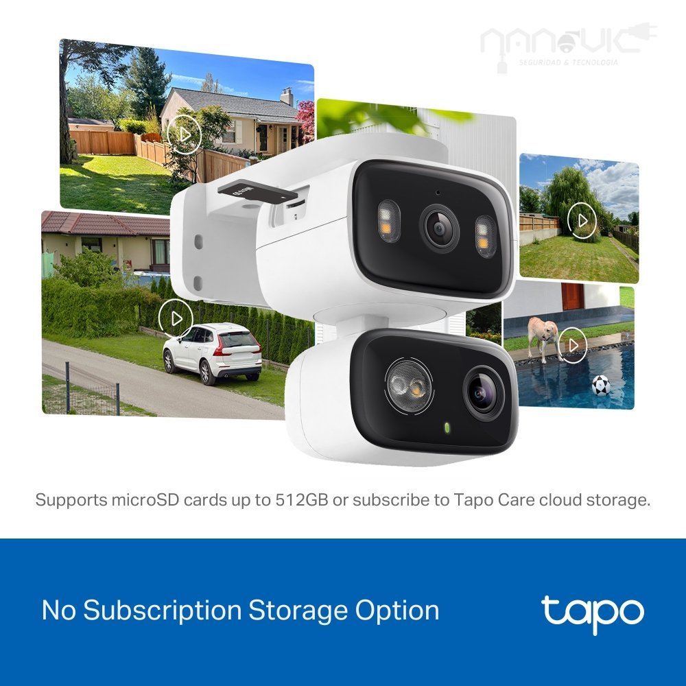 (TAPO C246D) <br>Cámara de seguridad de doble lente para interiores / exteriores con giro / inclinación - Imagen 10