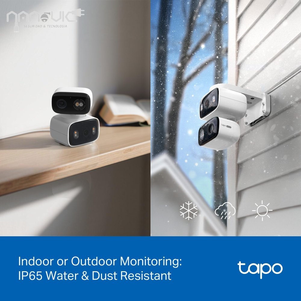 (TAPO C246D) <br>Cámara de seguridad de doble lente para interiores / exteriores con giro / inclinación - Imagen 7